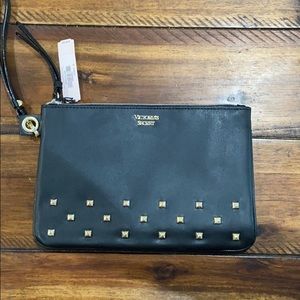 Victoria Secret black studded wristlet